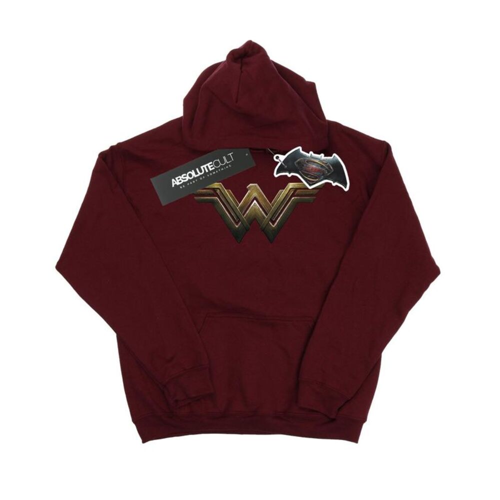 DC Comics Womens/Ladies Wonder Woman Logo Hoodie / Burgundy